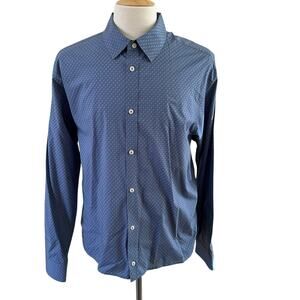 Ted Baker London Men’s Blue Long Sleeve Button Front Shirt Size 7